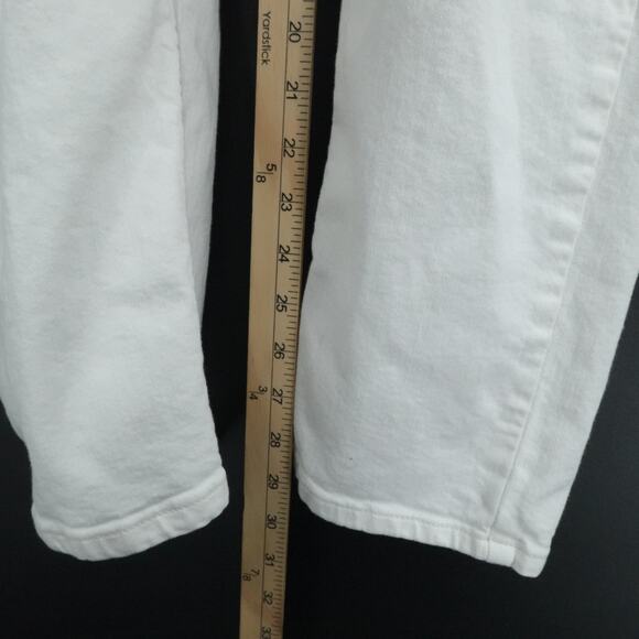 J Jill Pants Womens 16 White Denim Stretch Skinny Casual Classic - Picture 6 of 12